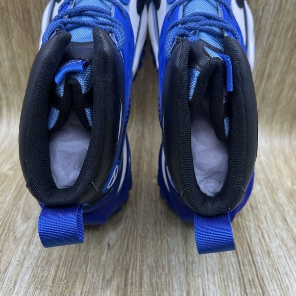 New Javi Logic High Top Blue Silver Leather Shoes Sneakers Men's Size 7.5 D - Picture 6 of 10